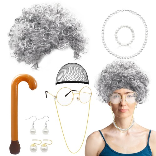 8pcs old lady costume set - costume,