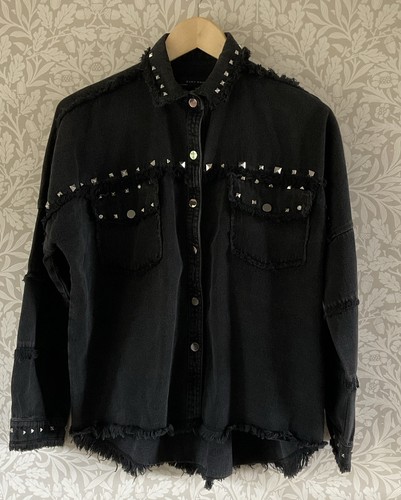 Zara black denim oversized - zara,