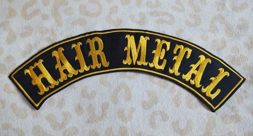 Large hair metal banner patch - metal,