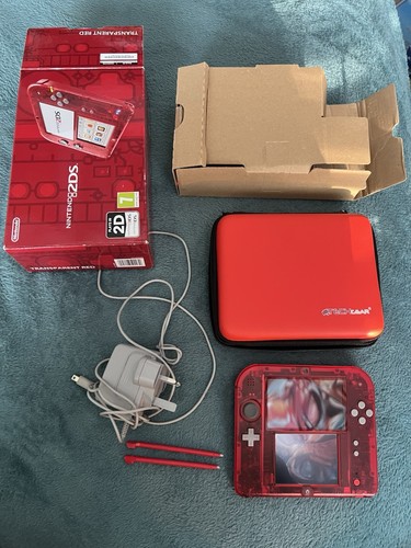 Nintendo 2ds transparent - nintendo, red