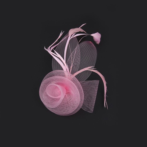Flower sinamay feather clip - flower,