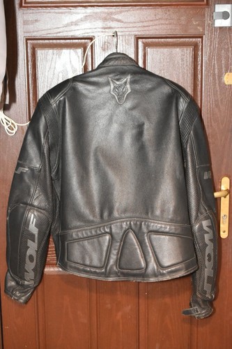 Wolf lether motorcycle jacket - wolf,