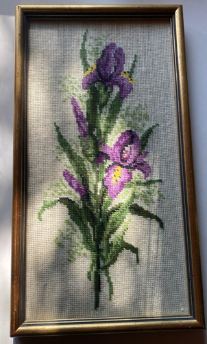Vintage framed tapestry - vintage,