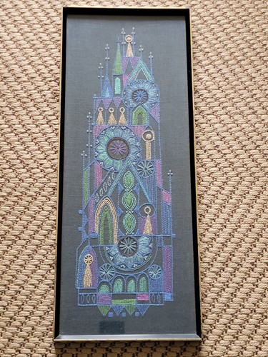 Midcentury crewel embroidery - crewel,