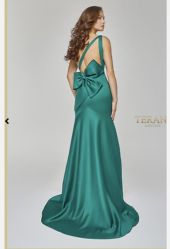 Terani couture green satin - green,