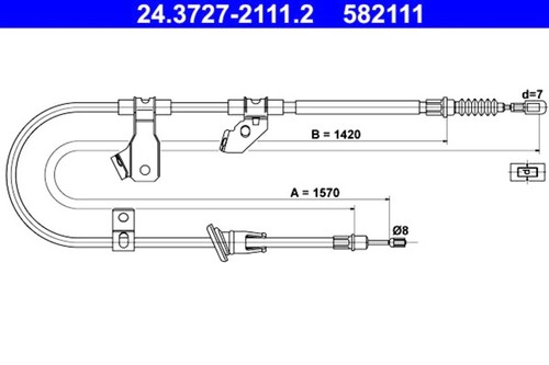 Ate parking brake - parking, pull