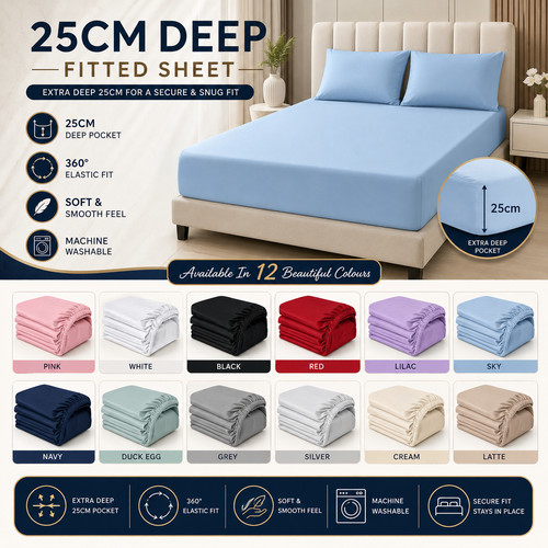 Premium 25cm deep pocket - 25cm,