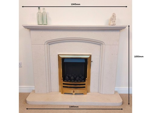Stone fireplace surround