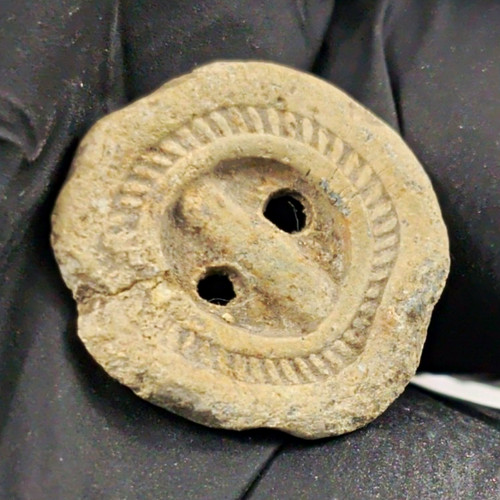 Post medieval lead button type - button,