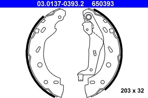 Brake shoe set for - set, smart