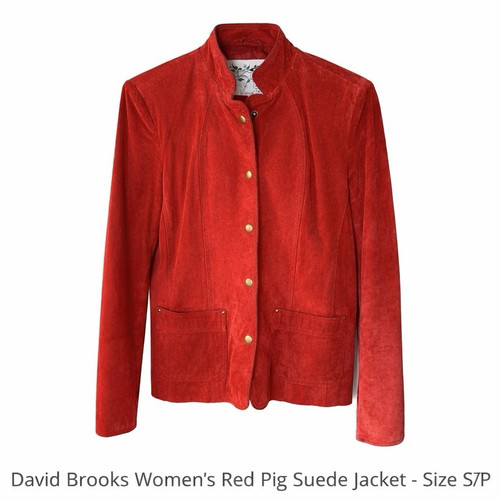 David brook red suede - david,