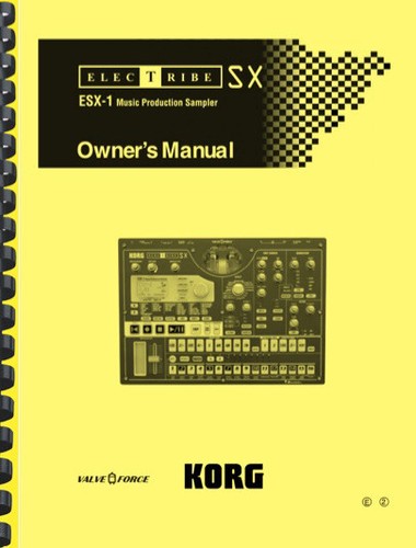 Korg electribe esx - esx-1, owner's