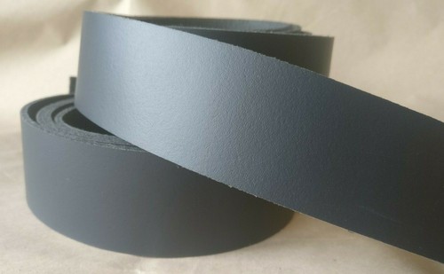 Navy blue leather 127cm - navy,