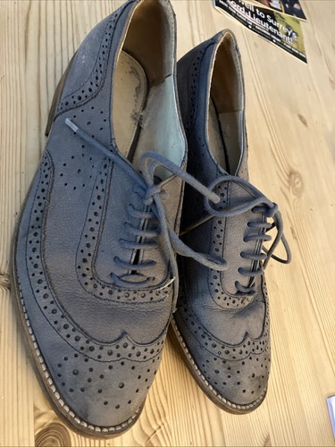 Grey suede ladies brogues size - grey,