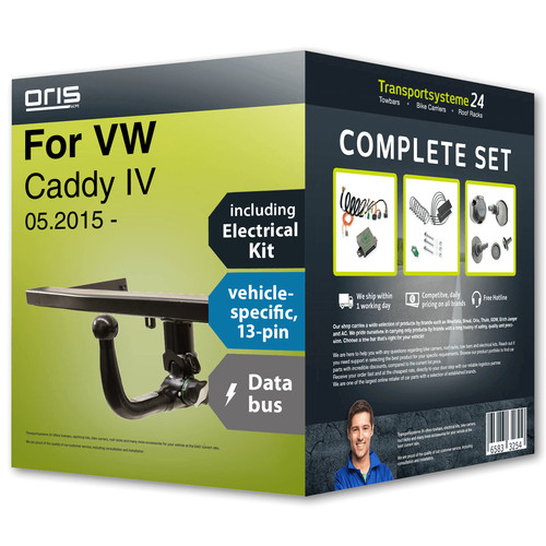 Towbar detachable for caddy - towbar,