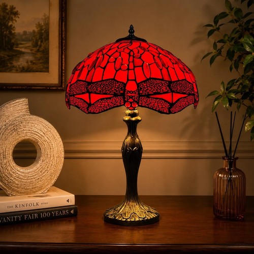 Tiffany red dragonfly style - dragonfly,