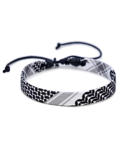 Black white keffiyeh print - black,