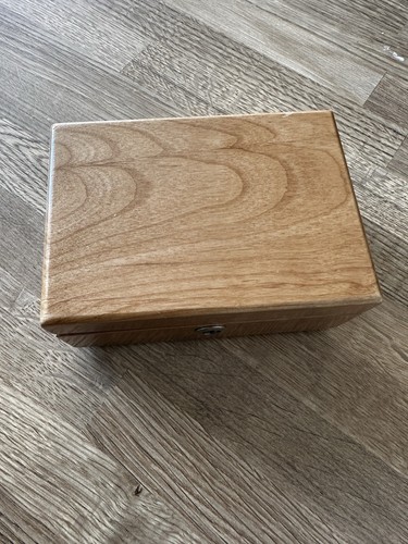 Wooden jewellery box - wooden, mirror