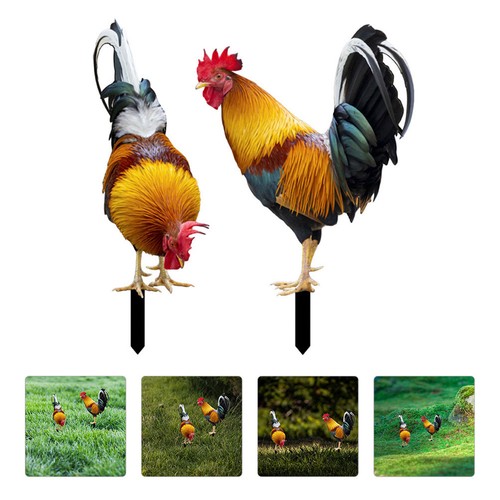 Pcs garden chicken stakes - 2,