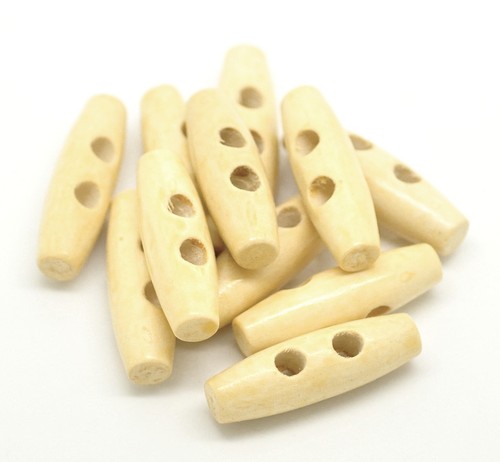Wood toggle buttons - , natural