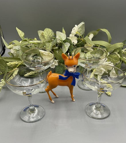 Babycham vintage glass with - vintage,