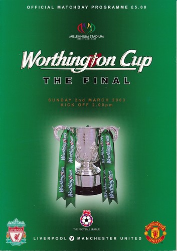 League cup final programme - league,
