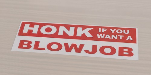 Blow job car - car, sticker