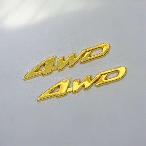 Gold chrome 4wd metal - 2x,