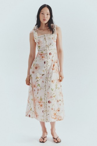 Blush pink floral cotton - h&m,