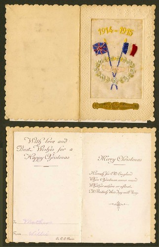 Ww1 silk embroidered old - ww1,