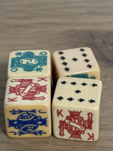 Antique bakelite poker - bakelite, dice