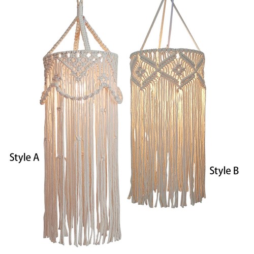 Macrame lamp shade - macrame,
