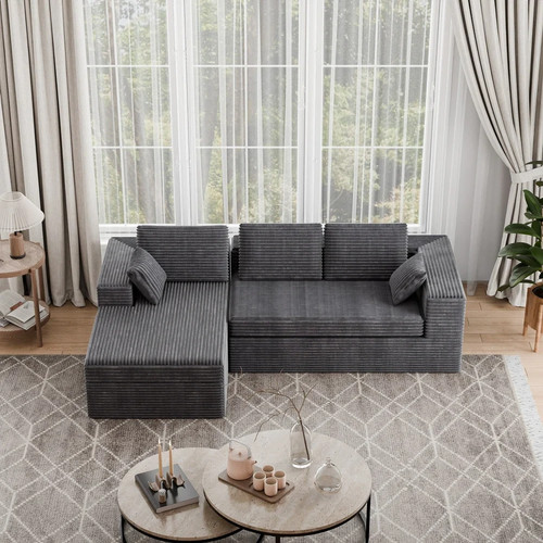 Gray boneless cloud couch - boneless,