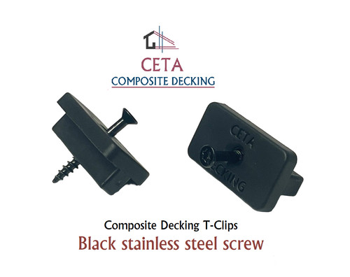 Composite decking clips - t,