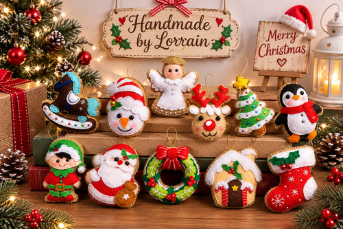 Handmade felt christmas - felt,