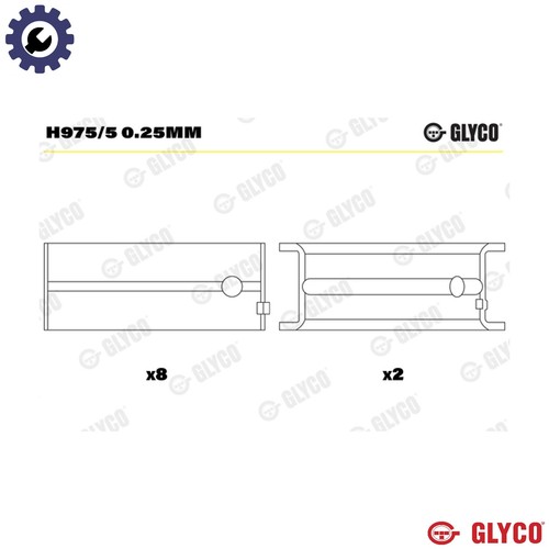 Crankshaft bearing h975 - crankshaft,