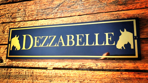 Stable door sign gold - stable, and