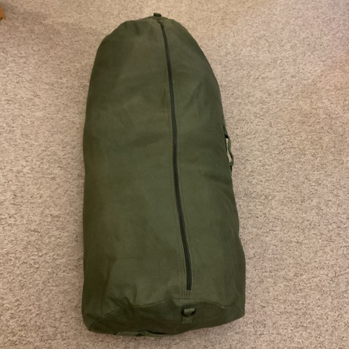 Army olive canvas duffel - canvas,