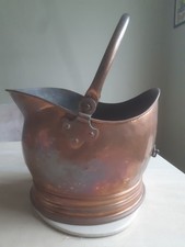 Vintage copper coal scuttle - vintage,