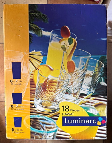 Luminarc hawaï 18pc clear - luminarc,
