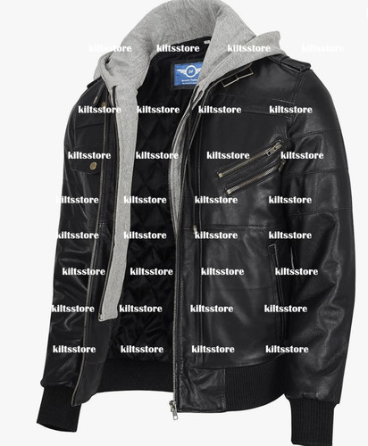 Men genuine leather - men's, jacket