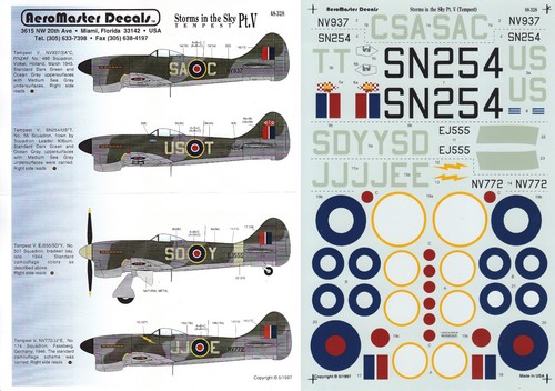 Aeromaster decals tempest - aeromaster,