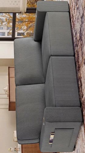 Grey corduroy seater sofa - corduroy,