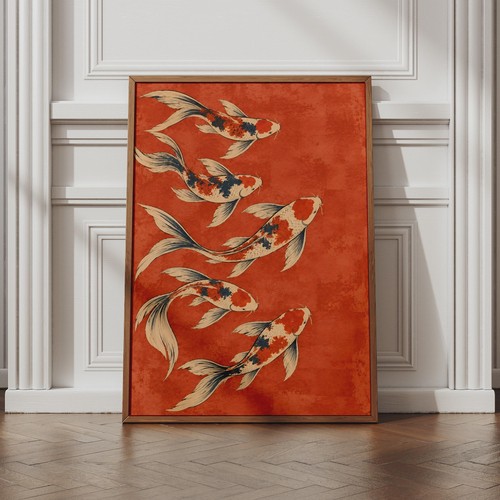 Koi fish art - art, print,