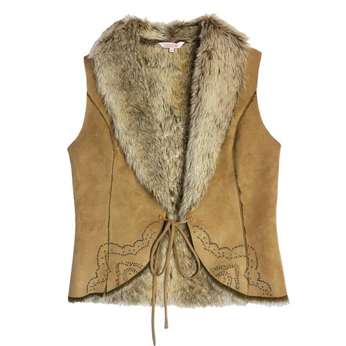 Brown faux suede - brown,