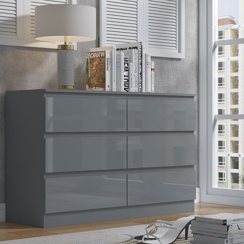 Gloss front chest - of, drawers