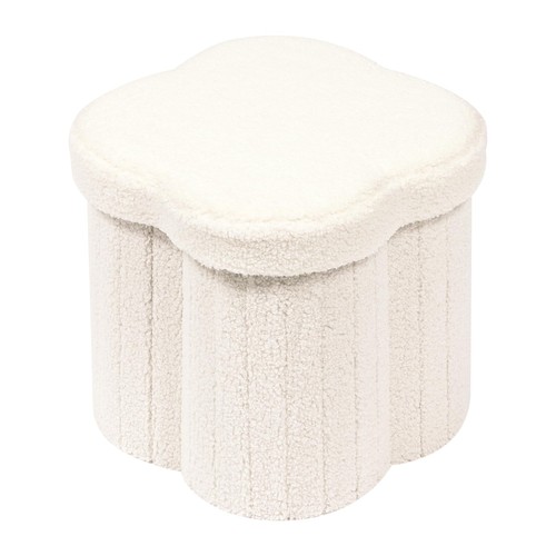 Bonlife boucle flower ottoman - boucle,