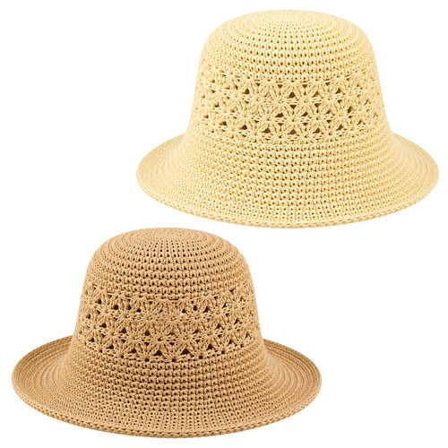 Ladies crushable crochet - crochet, sun