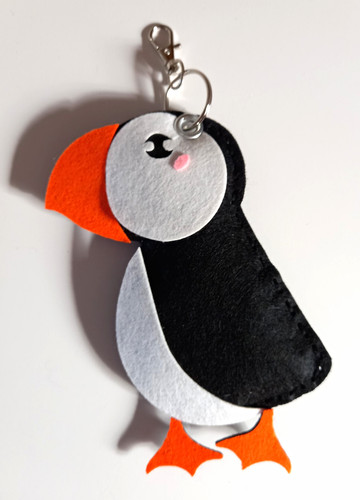 Multi felt puffin - multi,