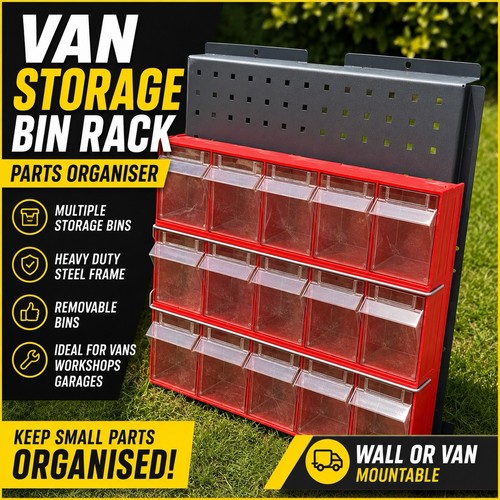 Van parts storage bins - parts,